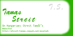 tamas streit business card